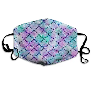 

NiYoung Ideal Gift - Women Men Boys Girls Dustproof Beautiful Sparkling Mermaid Scales Half Face Mouth Mask Breathable Mouth
