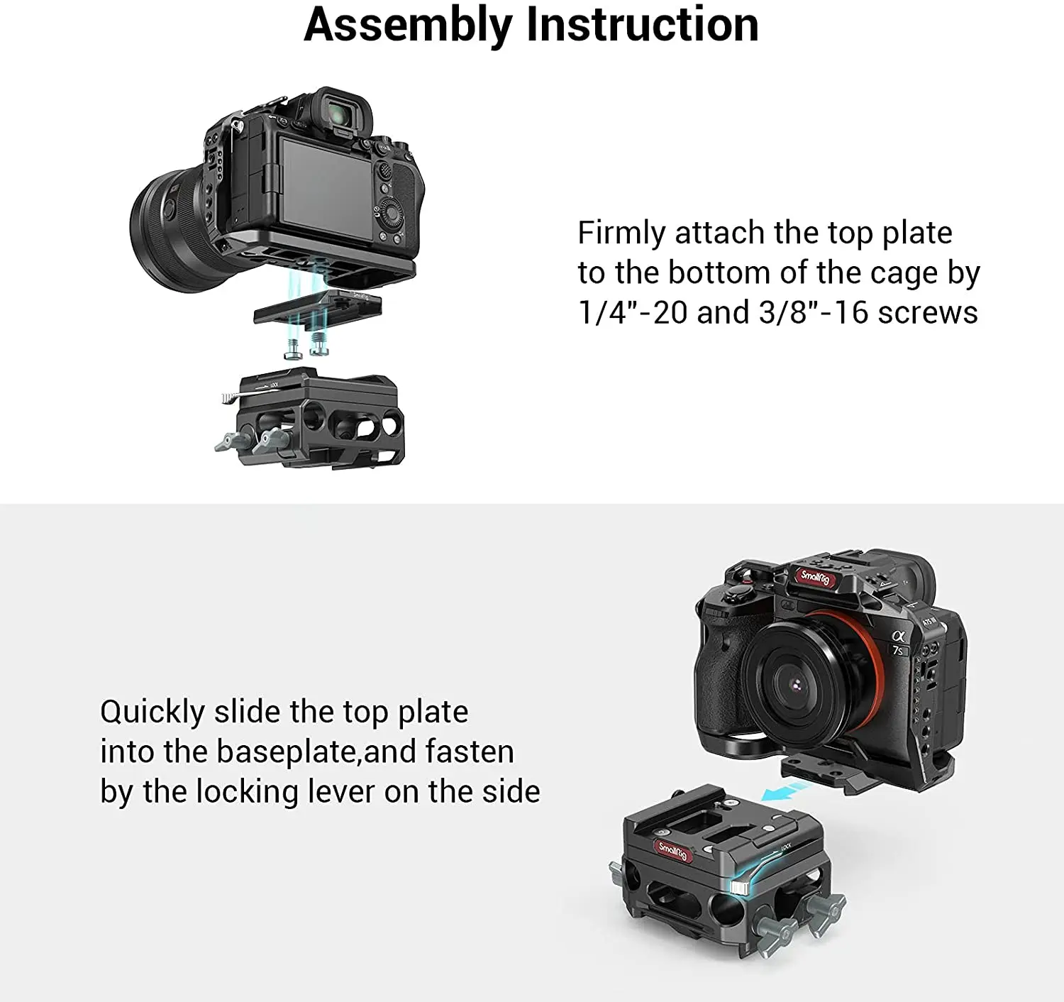 Lightweight Baseplate Riser System with Dual 15mm Rod Clamp, Base Plate Magnesiu