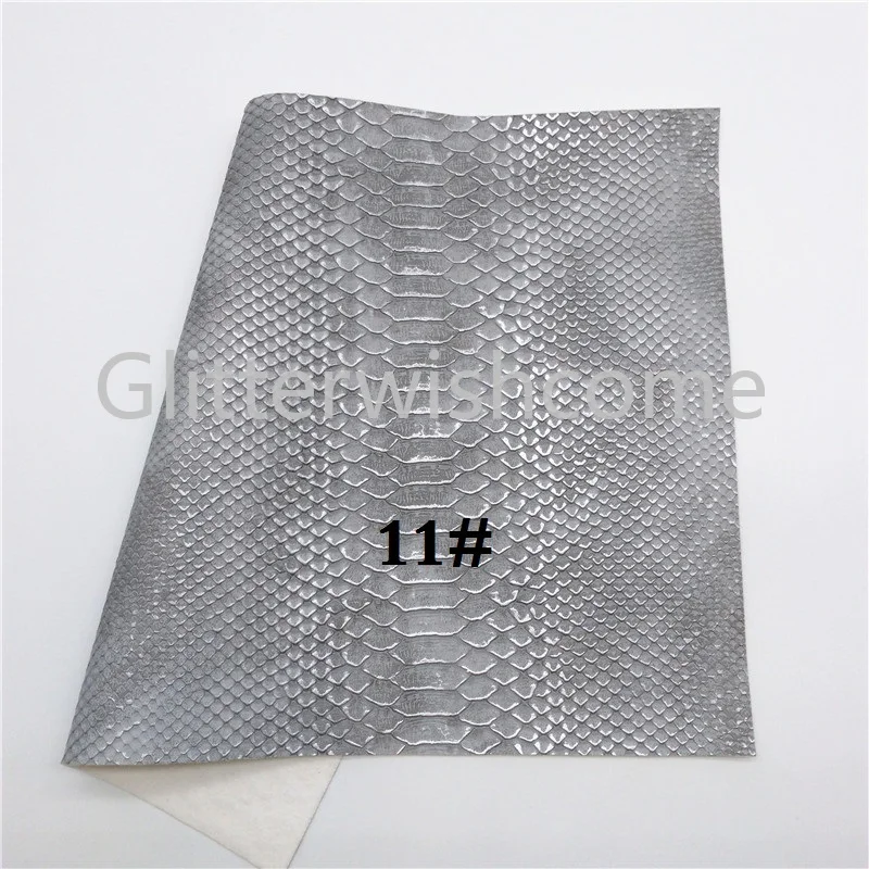 Glitterwishcome 21X29 см A4 размер винил для бантов Металлическая Змея Синтетическая кожа ткань, искусственная кожа листы для бантов, GM563A