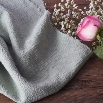 

Ramie cotton small plaid retro clothing fabric High-end linen fabric