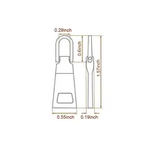 

2-Pack Zipper Repair Pull Tab Kit Bags Replacement Molded Slider Universal
