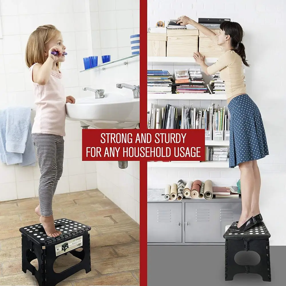 15 дюймовый складной пластиковый стул ступенчатый для кухни сада ванной туалета