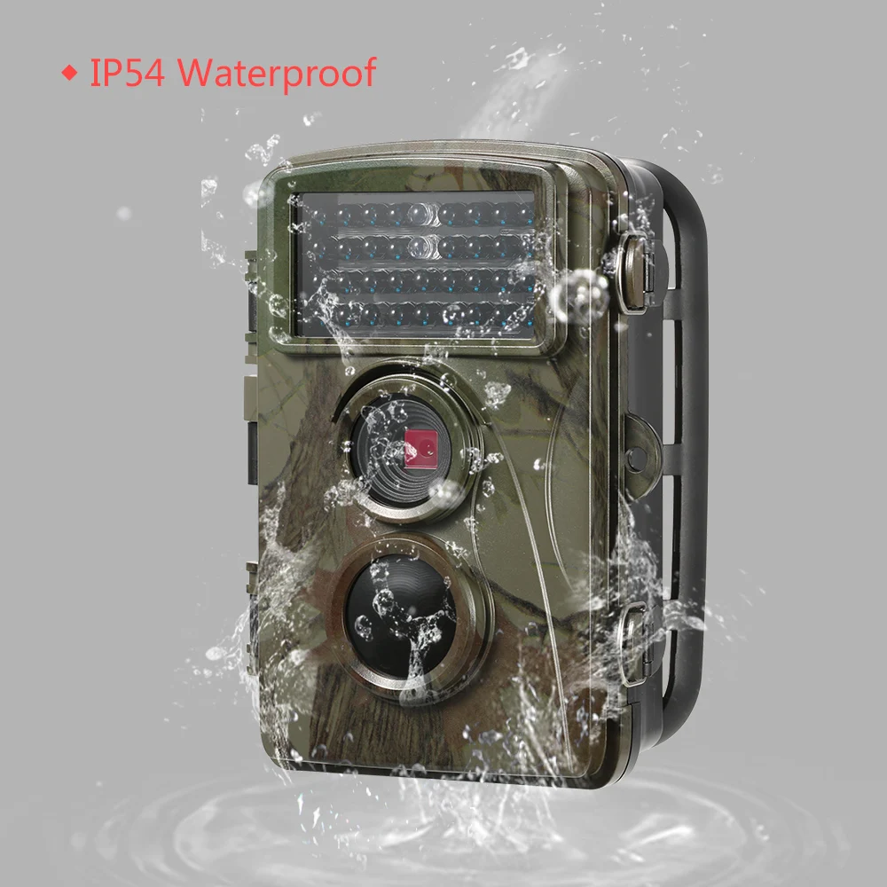 12MP 720P камера для наблюдения за дикой природой, Охотничья скаутская камера, цифровая камера видеонаблюдения, 65ft инфракрасное ночное видение, 0,6 s время триггера