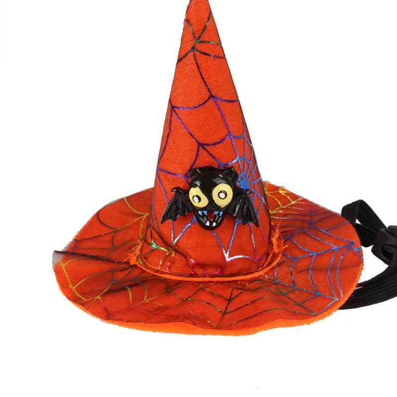 as the picture Halloween Pet Hat Spider Pumpkin Headdress Hat For Cat Small Dog Halloween Festival Party Accessories - Цвет: as the picture