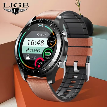 

LIGE 2020 Smart Watch Bluetooth Call Blood Pressure Oxygen Body Temperature Monitor Fitness Sports Watch Women Men Smartwatch