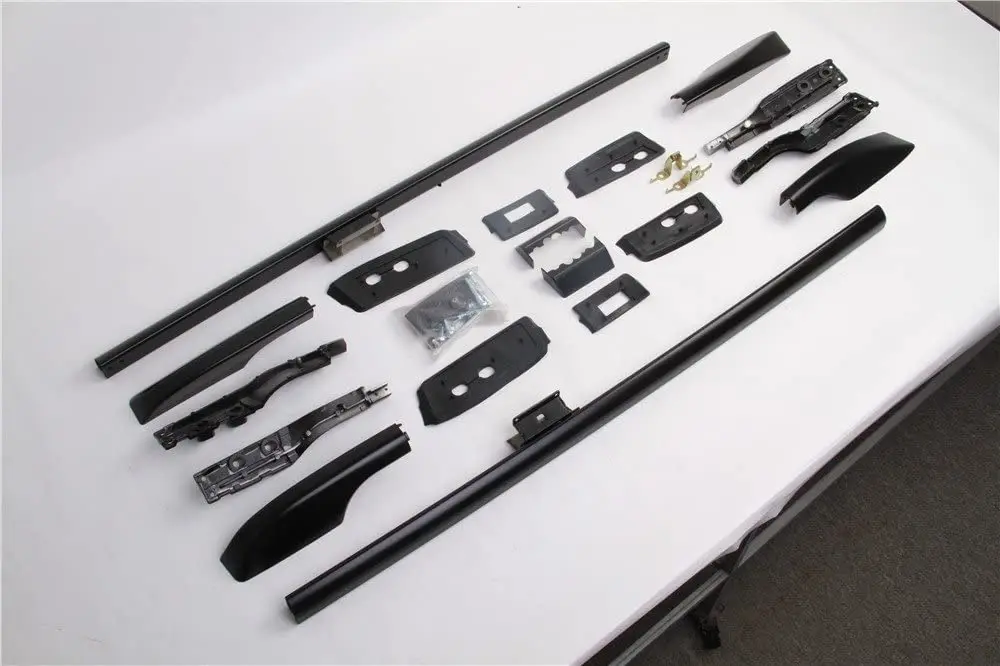 Apto para Toyota-land Transversais de Alumínio do Rack do Telhado do Trilho de Telhado Pces Cruiser 2008-2020 Barras Transversais-preto 2 Fj200 Lc200 2 Cheap Caixas e racks p telhado