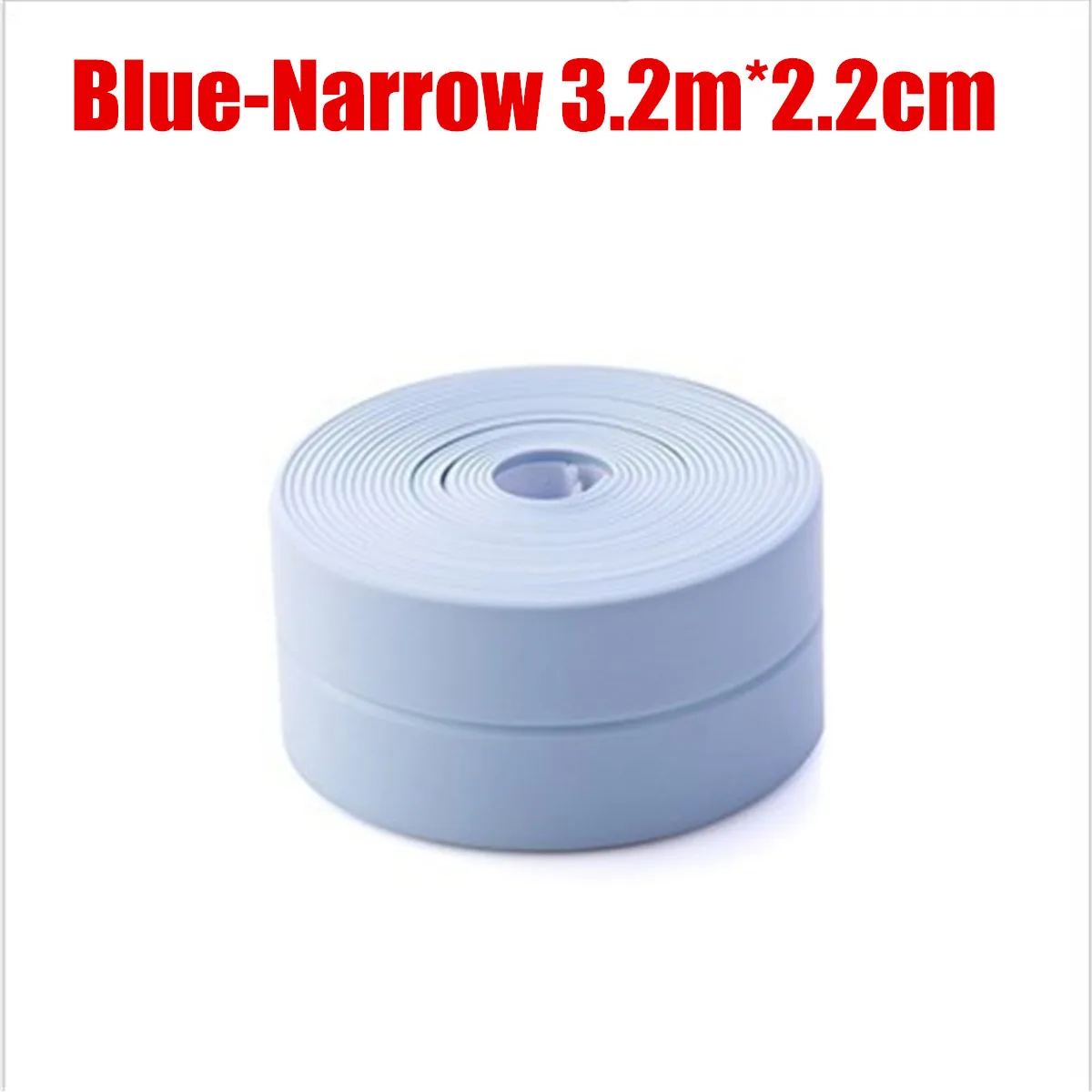 1 шт. 3,4 м x 38 мм Ванная комната душ для раковины ванны уплотнительная лента Белая ПВХ самоклеющаяся Водонепроницаемая Настенная Наклейка для ванной кухни - Цвет: Blue Narrow