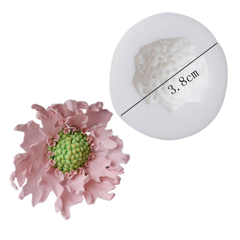 FL0090 Scabiosa Stamen силиконовая форма помадка торт украшение форма в виде гитары для мастики сахарный шоколадный формы для выпечки Fimo - Цвет: FL0090