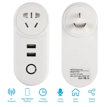 

AU Smart WiFi Plug Adaptor 10A Remote Voice Control Power Monitor Socket Outlet Timing Function work with Alexa Google Home