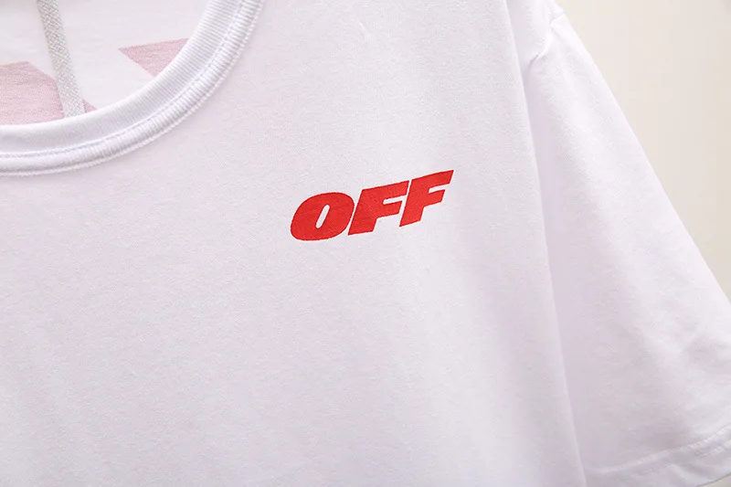 OFF-WHITEOFF замок мужская пара уличная хип хоп короткий рукав Футболка хлопок