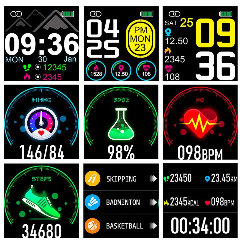 Полный сенсорный смарт-часы для женщин и мужчин для Android IOS Smartwatch Электроника Смарт-часы Wach фитнес-трекер круглые спортивные Смарт-часы