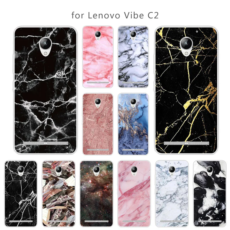 for Lenovo Vibe C2 Fashion Printed Back Cover Soft TPU Clear Silicone 5&quot Fundas Power K10A40 Coque Ultrathin Phone Cases |