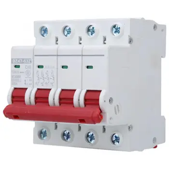 

3pcs 4P MCB Circuit Breaker DZ47-63Z DC 1000V Photovoltaic Air Switch Overload Leakage Short Circuit Protector