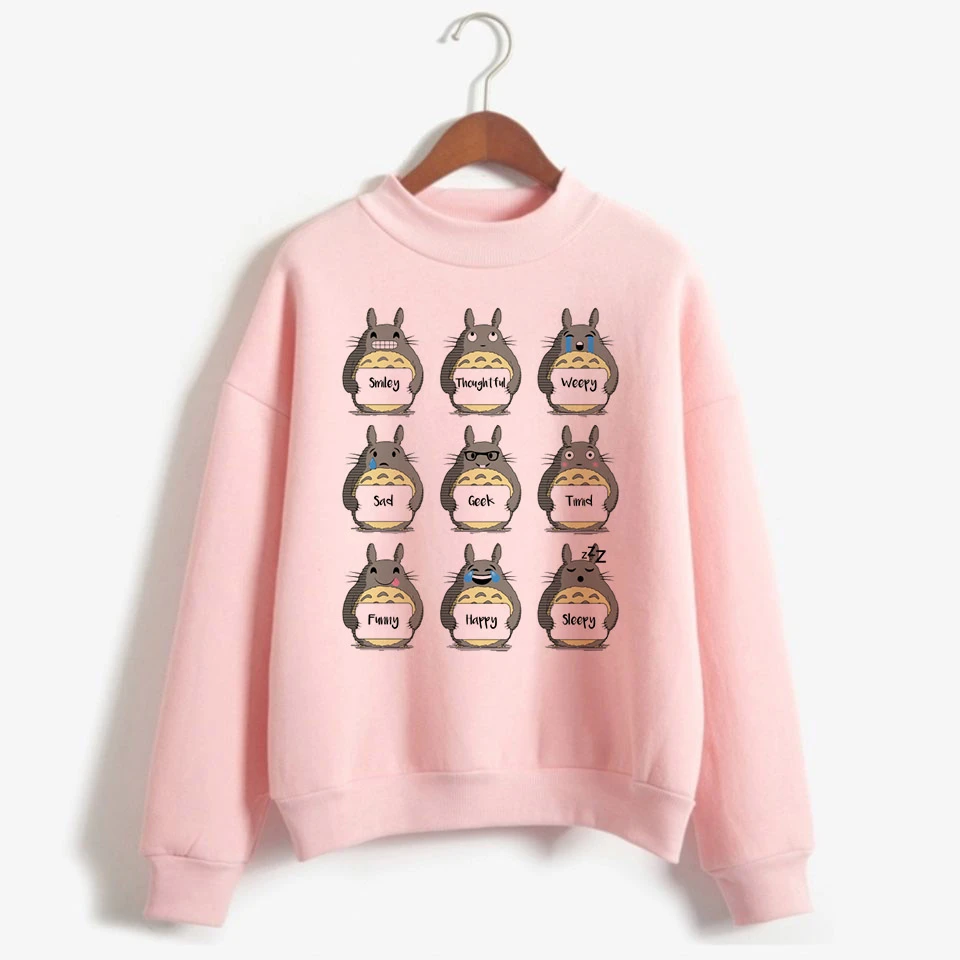 11 Totoro Studio Ghibli Kawaii Harajuku Толстовка для женщин Ullzang Красивый Веселый мультяшный Аниме толстовки 90s Графический Hoody женский - Color: 11
