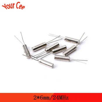 

10pcs 24MHz 24.000 MHZ 24.000MHZ Frequency Resonator Oscillator Quartz Crystal Cylinder 2*6mm 2x6mm 2mm*6mm 2mmx6mm
