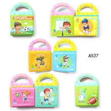  Soft Baby EVA Cartoon Bath Books with BB Whistle Early Educational Bathroom Toys Activity Waterproof Pages Baby Book for Toddler 