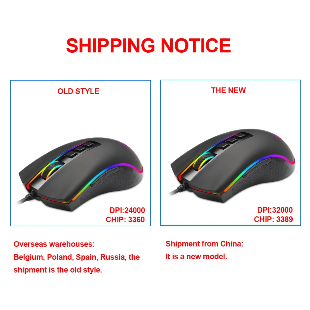 best computer mouse Redragon COBRA FPS M711-FPS RGB USB Wired Gaming Mouse 32000 DPI 9 buttons mice Programmable ergonomic For Computer PC Gamer computer mouse wireless