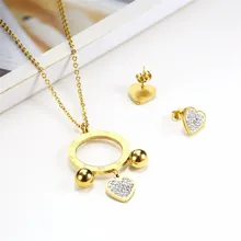 XUANHUA сердце индийские ювелирные наборы из нержавеющей стали ювелирные изделия для женщин Vogue ювелирные изделия летние аксессуары