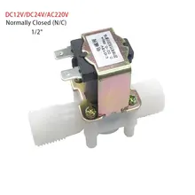 1/" электрический пластиковый электромагнитный клапан 12V 24V 220V пневматический переключатель регулятора давления для воды масла воздуха нормально закрытый