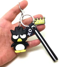 Имя совершенство заменители эпоксидный Пингвин да эр Гоу брелок милый мультфильм Пары мешок стеклянный брелок для ключей круг кулон