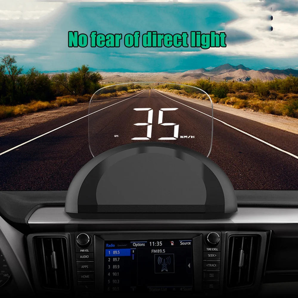OBD HUD зеркало автомобиля дисплей цифровой проекционный Спидометр охранной сигнализации об/мин температура воды превышение скорости вольт gps дисплей