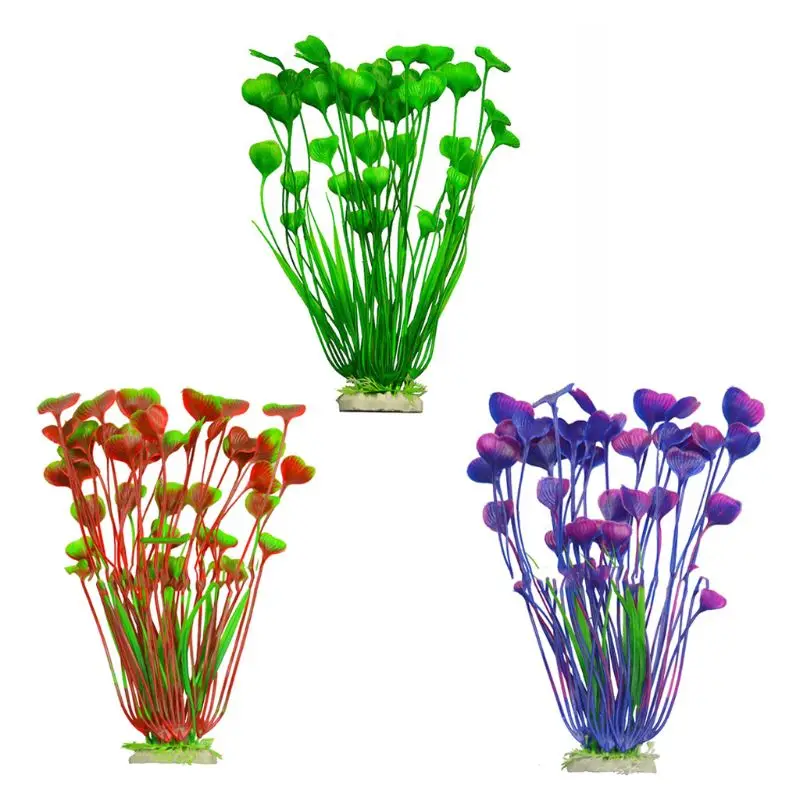 

Artificial Plastic Plants Tall Aquarium Decor Safe Fish Tank Decoration Ornament