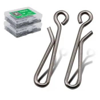 LOW PRICE ❤️ 50-100pcs/box Stainless Steel Hook Fast Clip Lock Snap Swivel Solid Rings 0#-4# Safety Snaps Fishing Hook Connector Hook Tool - discount item 50% OFF Sports & Entertainment
