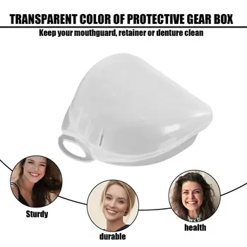 

Transparent Plastic Mouth Guard Case Orthodontic Dental Retainer Box Denture Storage Mouth Guard Container Case HOT SALE