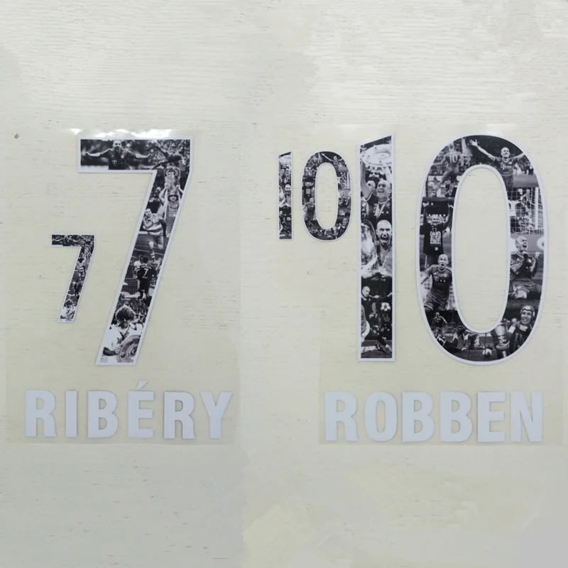 

2019 #7 Ribéry #10 Robben retired commemorative version of the Robelli print Custom Printing Nameset Soccer Patches Badges