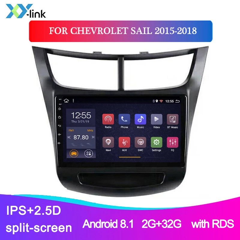 Автомобильный мультимедийный DVD плеер на Android 8 1 для chevrolet SAIL 2015 2018 система GPS