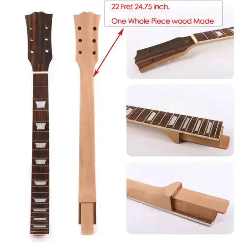 

New Guitar Neck 22fret Mahogany Rosewood Fretboard 24.75 inch Set in