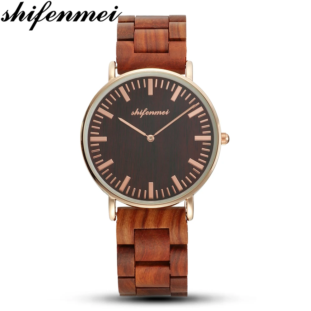 Shifenmei бамбуковые часы с деревянным циферблатом и шкалой, мужские кварцевые часы с ремешком, relojes marca de lujo Mirar Reloj de
