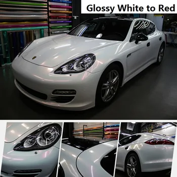 

2pcs 50*150cm Glossy Car Body Film Beautiful White Change Color Vinyl Car Wrap Styling Wrapping Paper for Bike Motor Laptop etc