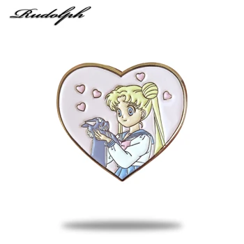 

Hot sales romantic sweet girl soft enamel pins