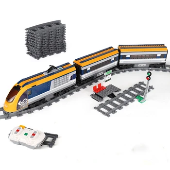 

82087 City Passenger Train RC Train Railway Building Blocks Model Kid Educational Toys Train 60197 02117