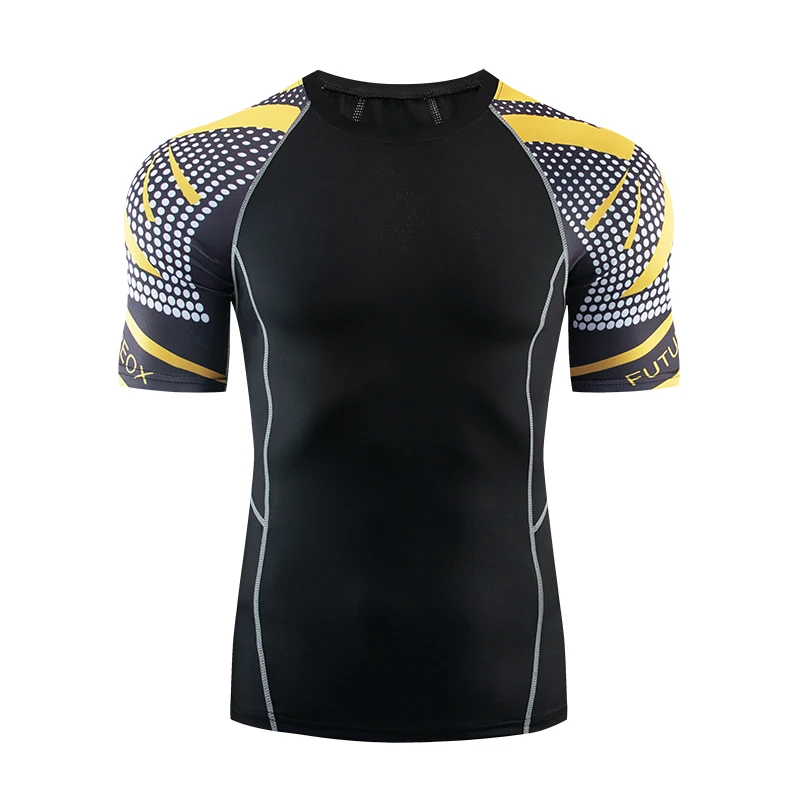 Sports T-Shirt Men's Casual Slim Fit Sportswear Sportswear Summer Quick-drying Running Fitness Short Sleeve Elastic Tights