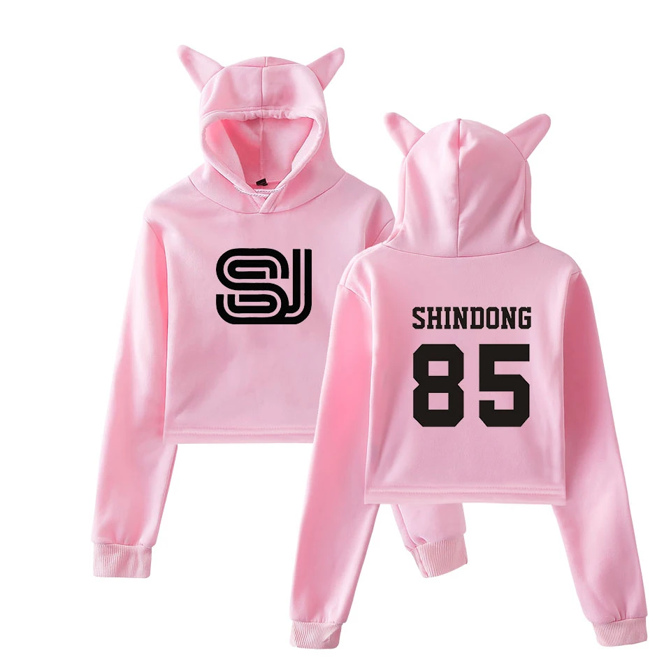Super Junior Crop Top Hoodies