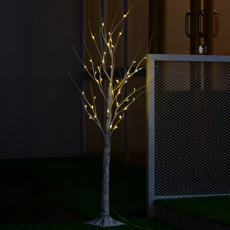Светодиодный светильник с серебряной березовой веткой, теплый белый свет, белые ветви для рождества, дома, вечерние, свадьбы, SF66