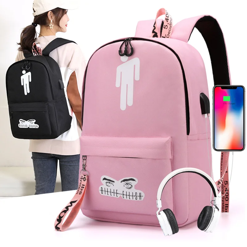 

New Travel Backbag Mochila Billie Eilish Backpack women bag New Design School bags For Teenage Girls&Boys Mochila infantil