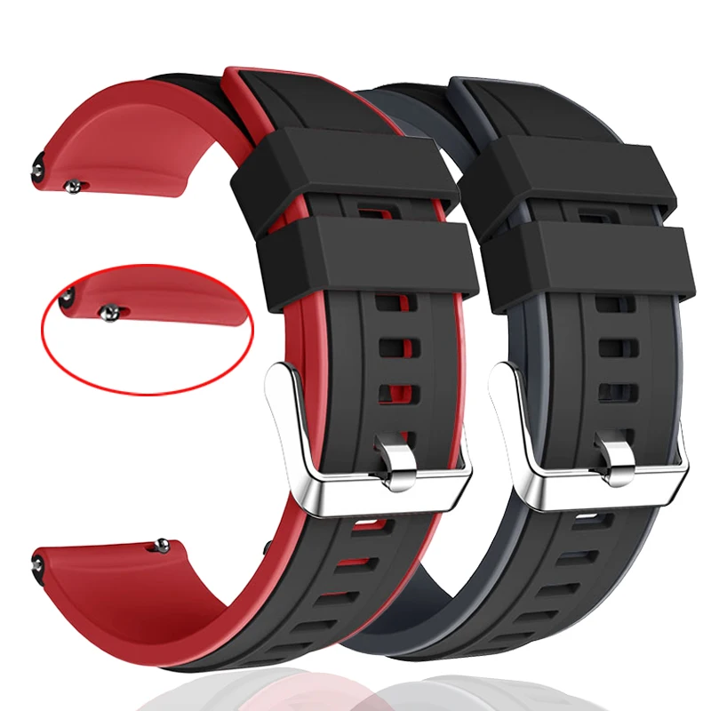 Ремешок силиконовый для Amazfit Bip S gts gtr 42 мм 47 браслет xiaomi Pace Stratos 3 2 GTR 2E GTR2 20/22 |