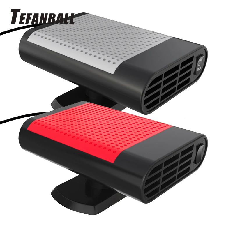 RED 12VCar Portable 2in1 150W Heating Cooling Heater Cool Fan Defroster Demister