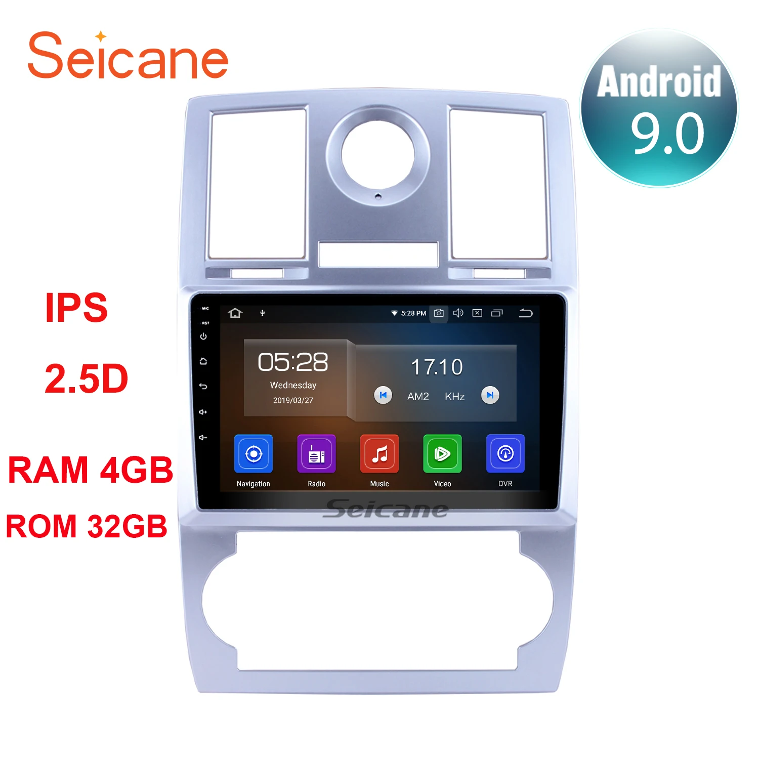 Seicane Android 9,0 ips 8-ядерный Встроенная память 64 ГБ 9 дюймов Автомобильный gps навигации Autostereo радио для 2004-2008 Chrysler осина 300C блок плеер