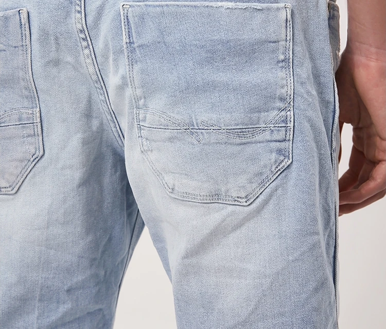 JackJones Для мужчин узкие обтягивающие свободного кроя рваные укороченные джинсы Для Мужчин's джинсовые штаны 219132525