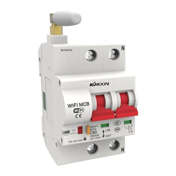 

2P Professional WiFi Intelligent Circuit Breaker Energy Monitoring Meter Function Compactible with Alexa and Google Home