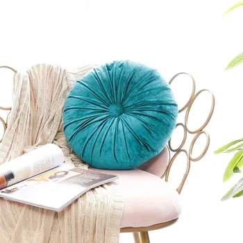 

Round Pumpkin Chair Back Rest Cushion Velvet Office Stool Massage Pillow Car Seat Pad Cushions