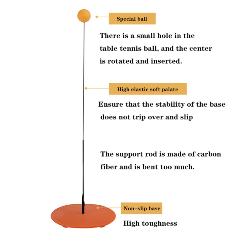 Для детей и взрослых, эластичный мягкий вал, для настольного тенниса, тренировочный мяч, для досуга, декомпрессионный спортивный инструмент(база, случайный цвет