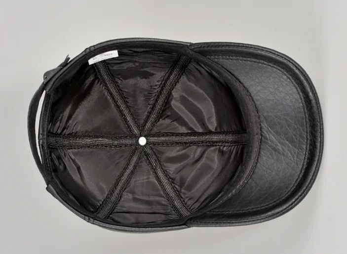 Verkäufe Winter männer braun/schwarz Farbe Echt Leder Baseball Caps Männer Damen Jugend Ente Zunge Warmer Hüte Hip Pop motorhaube Femme – Detail 7