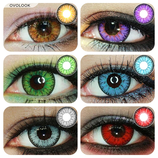 OVOLOOK-1 Pair Lenses Colored Lenses for Eyes Contact Lenses for Eyes MILKY  WAY Eye Color Lens Colored Eye Contacts - AliExpress