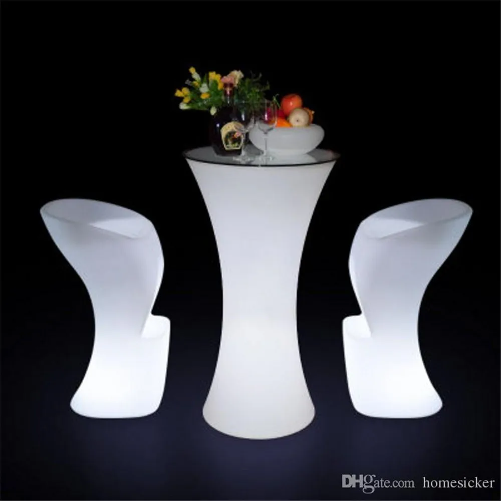 Colorful LED Cocktail Bar Table plastc KTV Coffee Table Remote Control Color Change Commercial Furniture supplies bar table set Colorful LED Cocktail Bar Table plastc KTV Coffee Table Remote Control Color Change Commercial Furniture supplies bar table set
