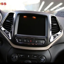 Для Jeep Cherokee весь набор интерьера AC выход отделка подстаканник крыша свет ручка Крышка подлокотник колеса крышки отделка 18 шт